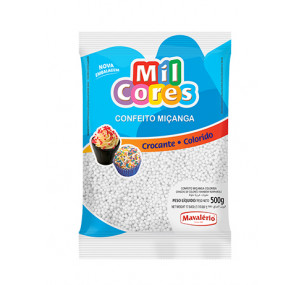 Confeito Miçanga Branca Nº 0 Mil Cores