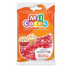 Confeito Figura Coração Mil Cores