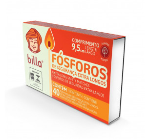 Fósforo Billa Extra Longo 9,5cm 100x40